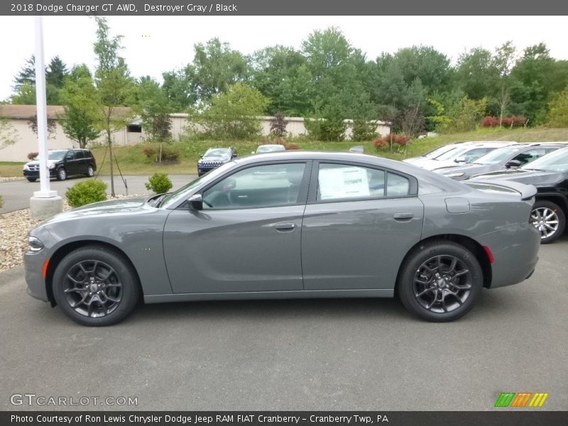 Destroyer Gray / Black 2018 Dodge Charger GT AWD