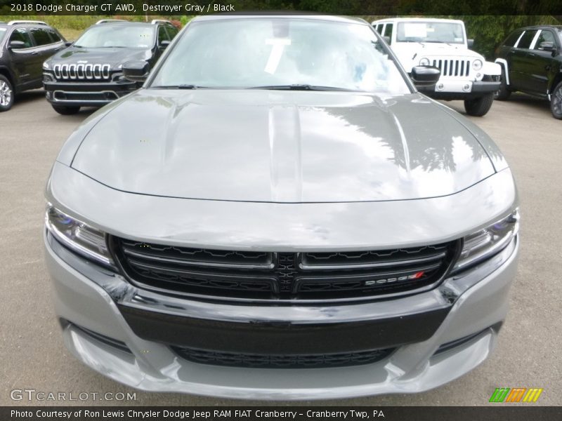 Destroyer Gray / Black 2018 Dodge Charger GT AWD