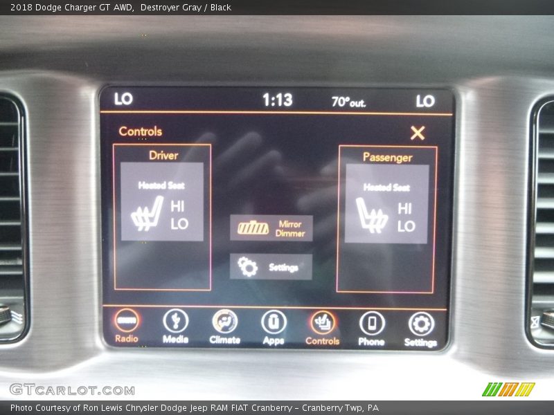 Destroyer Gray / Black 2018 Dodge Charger GT AWD