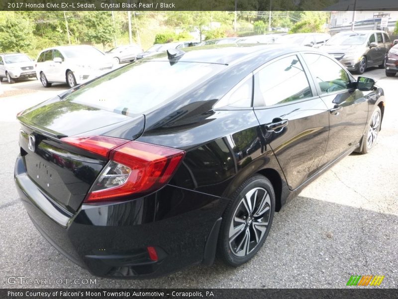 Crystal Black Pearl / Black 2017 Honda Civic EX-L Sedan