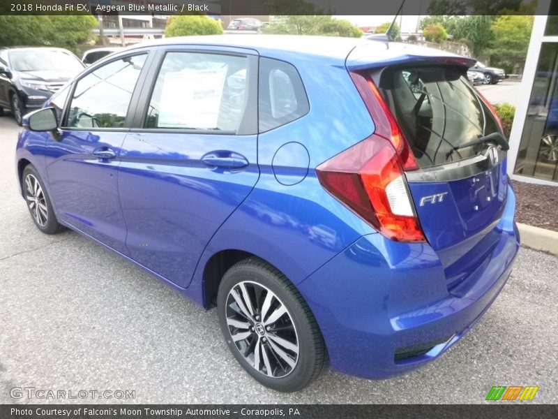 Aegean Blue Metallic / Black 2018 Honda Fit EX