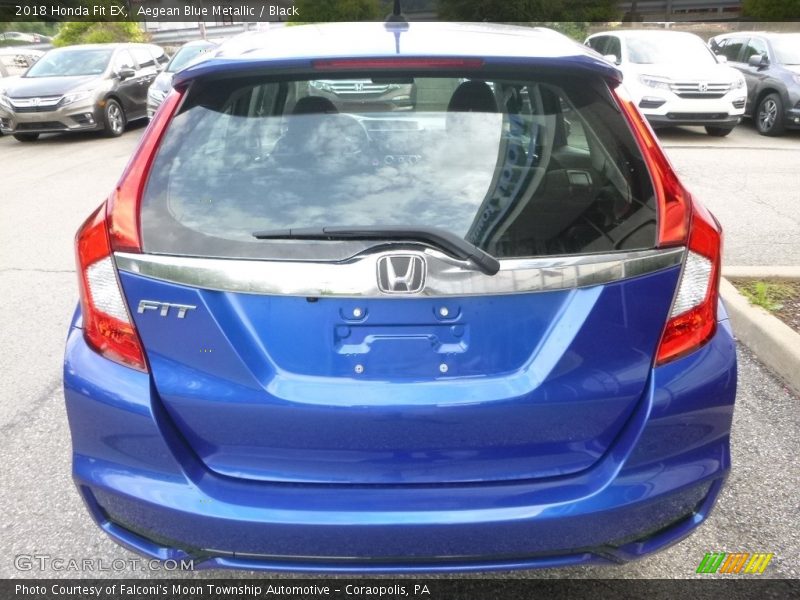 Aegean Blue Metallic / Black 2018 Honda Fit EX