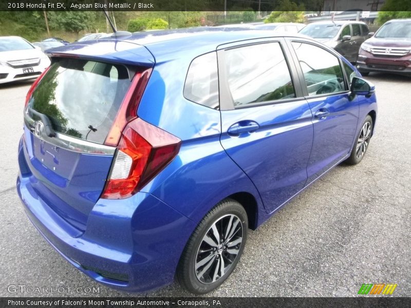 Aegean Blue Metallic / Black 2018 Honda Fit EX