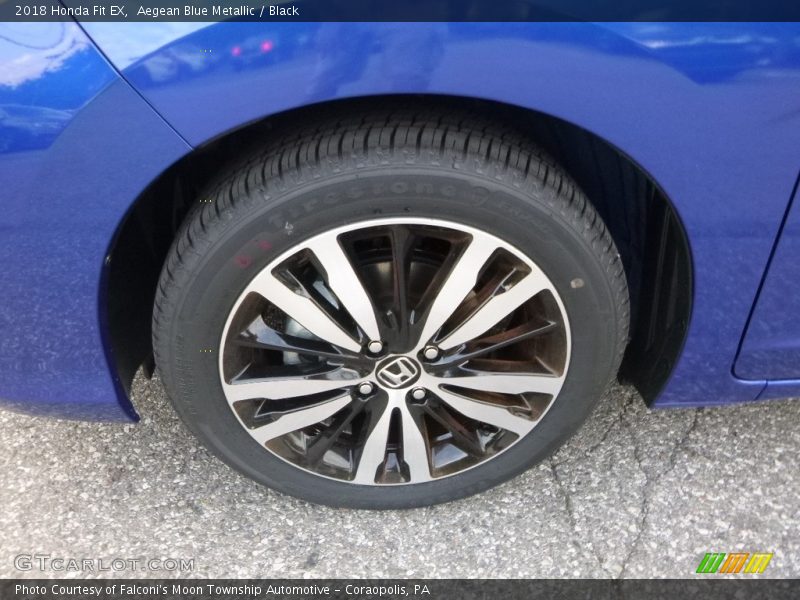 Aegean Blue Metallic / Black 2018 Honda Fit EX