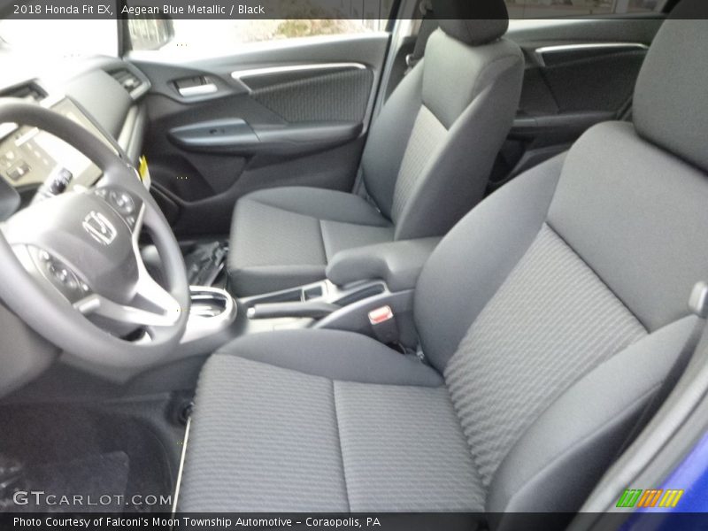 Aegean Blue Metallic / Black 2018 Honda Fit EX