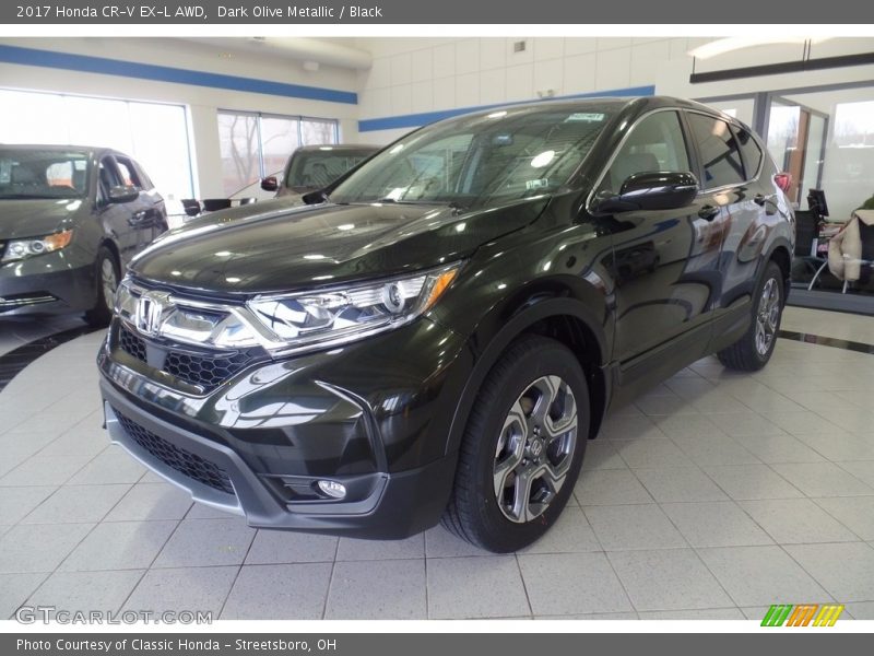 Dark Olive Metallic / Black 2017 Honda CR-V EX-L AWD