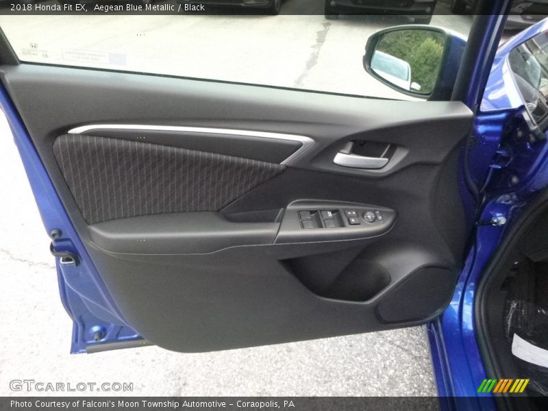 Aegean Blue Metallic / Black 2018 Honda Fit EX