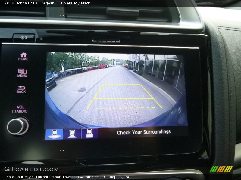 Aegean Blue Metallic / Black 2018 Honda Fit EX