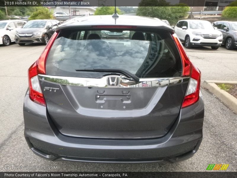 Modern Steel Metallic / Black 2018 Honda Fit EX