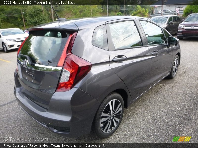 Modern Steel Metallic / Black 2018 Honda Fit EX