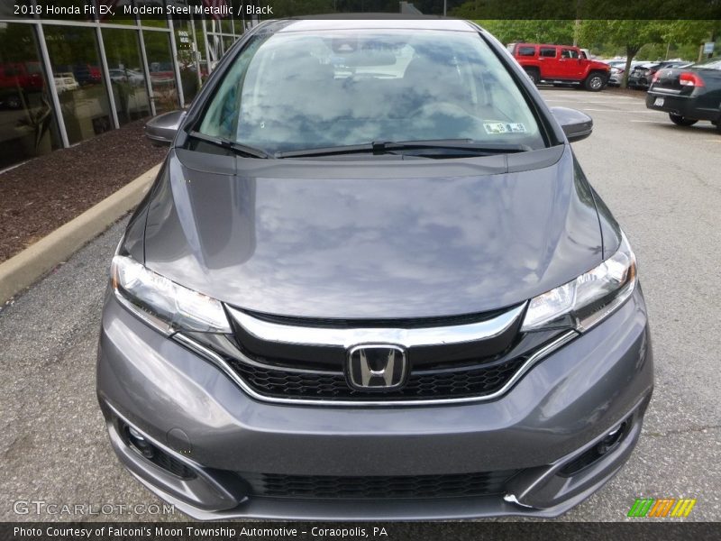 Modern Steel Metallic / Black 2018 Honda Fit EX