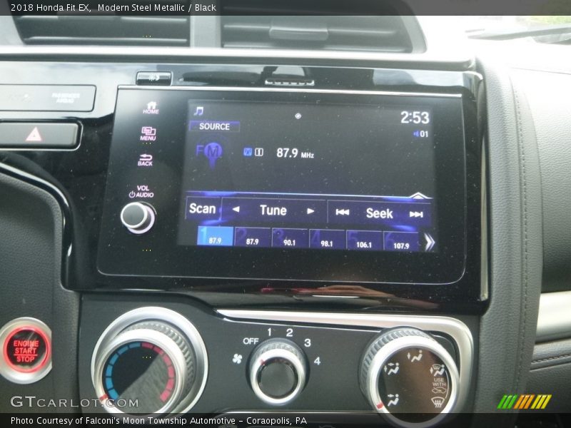 Modern Steel Metallic / Black 2018 Honda Fit EX