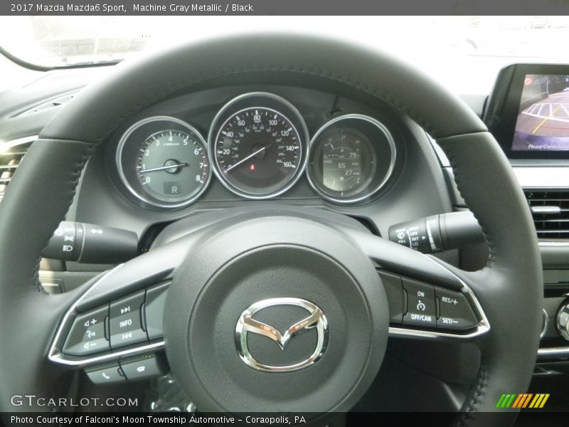 Machine Gray Metallic / Black 2017 Mazda Mazda6 Sport