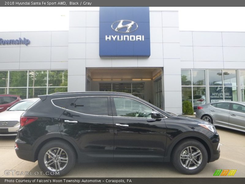 Black / Gray 2018 Hyundai Santa Fe Sport AWD