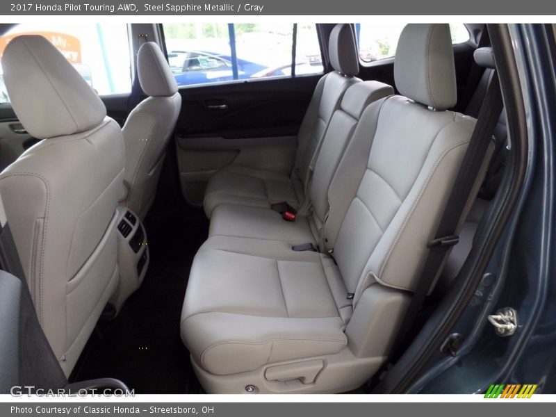 Steel Sapphire Metallic / Gray 2017 Honda Pilot Touring AWD