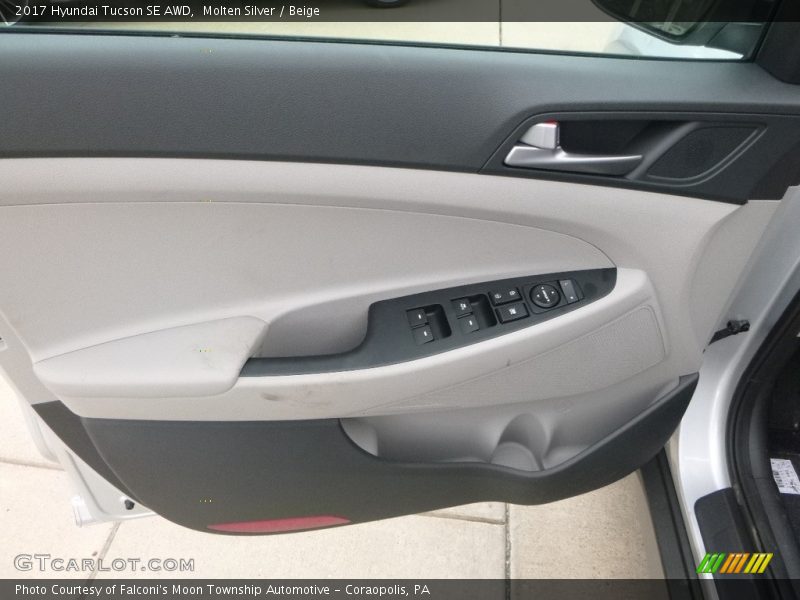 Molten Silver / Beige 2017 Hyundai Tucson SE AWD