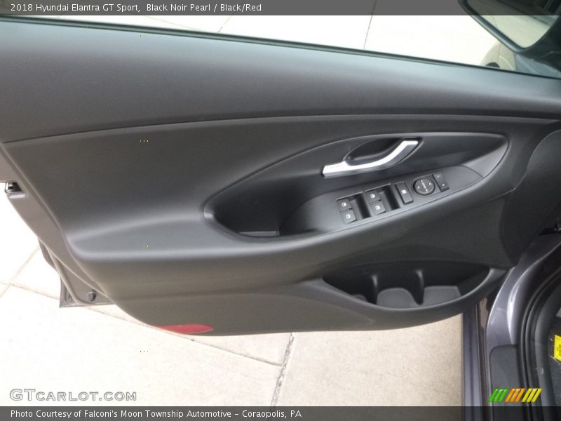 Black Noir Pearl / Black/Red 2018 Hyundai Elantra GT Sport