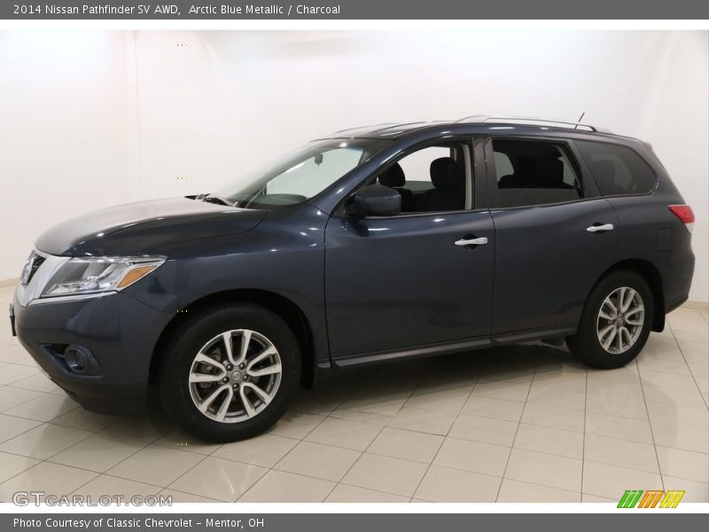 Arctic Blue Metallic / Charcoal 2014 Nissan Pathfinder SV AWD