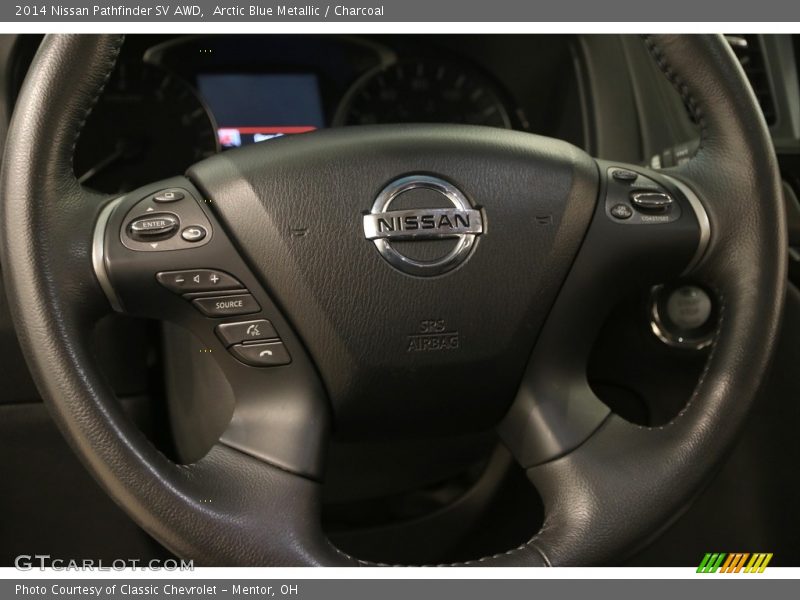 Arctic Blue Metallic / Charcoal 2014 Nissan Pathfinder SV AWD