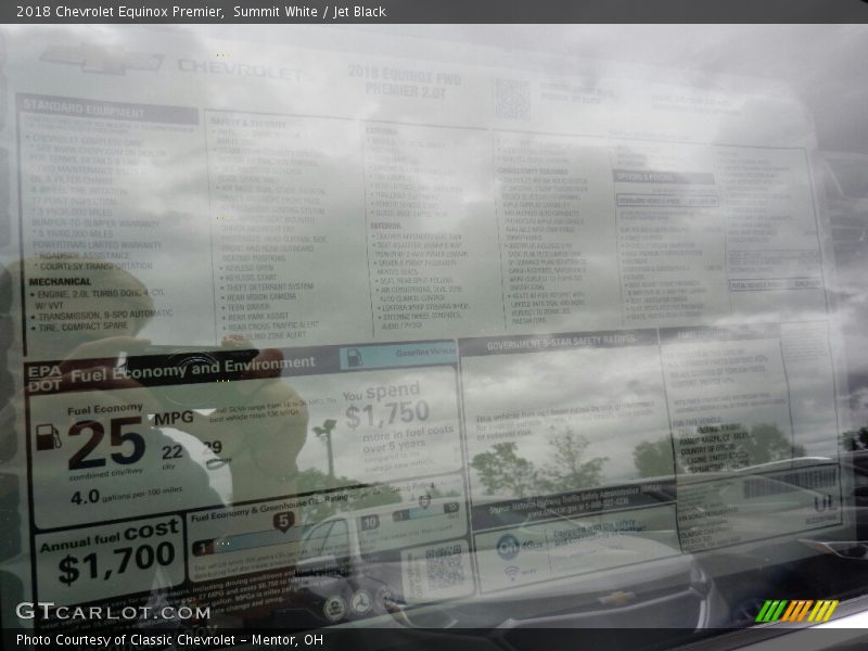 Summit White / Jet Black 2018 Chevrolet Equinox Premier
