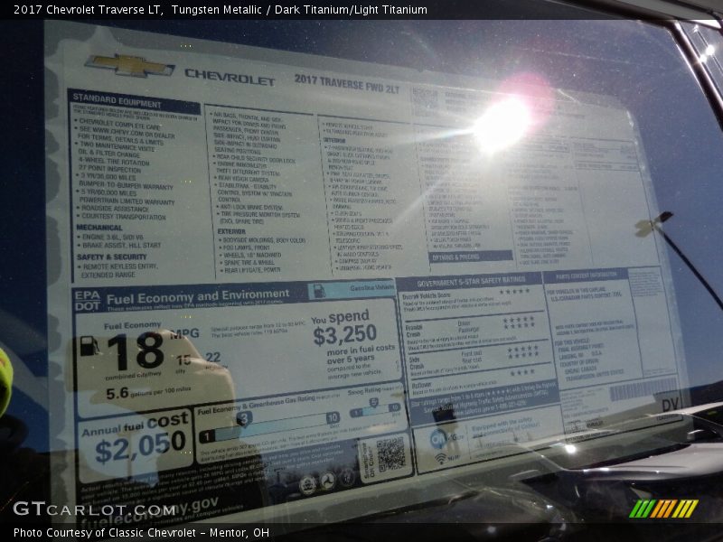 Tungsten Metallic / Dark Titanium/Light Titanium 2017 Chevrolet Traverse LT