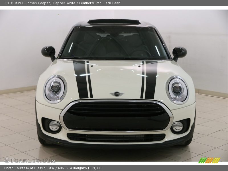 Pepper White / Leather/Cloth Black Pearl 2016 Mini Clubman Cooper