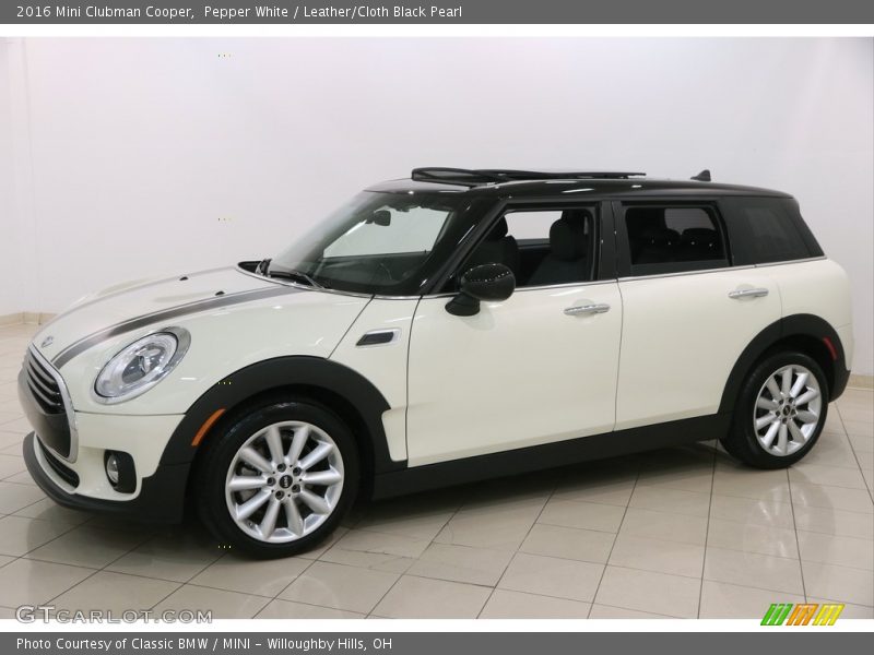 Pepper White / Leather/Cloth Black Pearl 2016 Mini Clubman Cooper