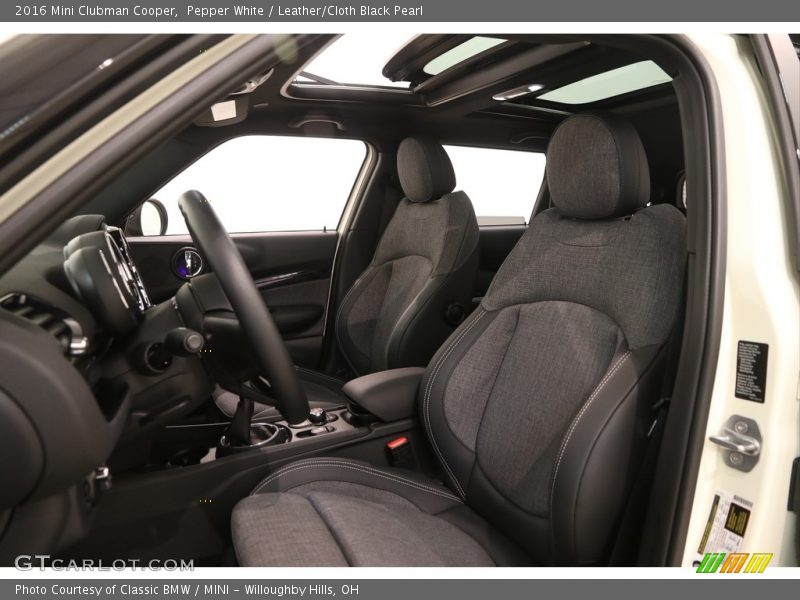 Pepper White / Leather/Cloth Black Pearl 2016 Mini Clubman Cooper