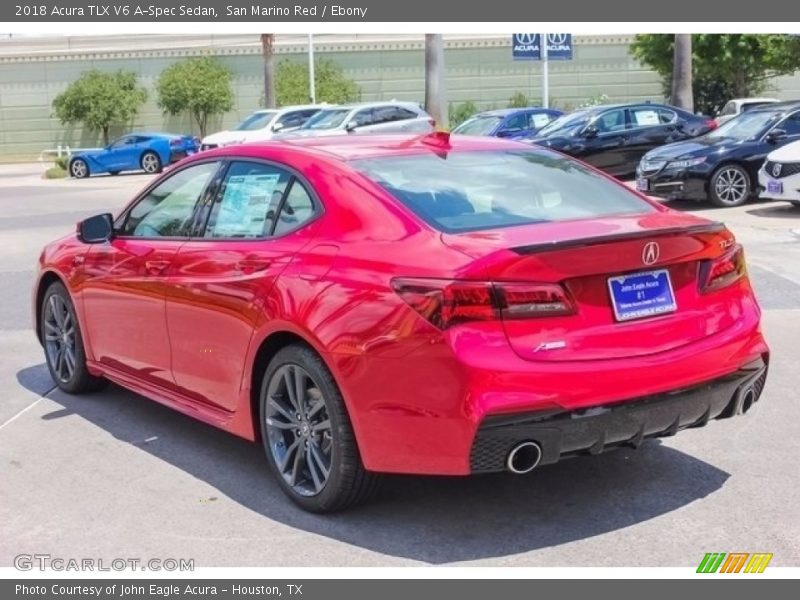San Marino Red / Ebony 2018 Acura TLX V6 A-Spec Sedan