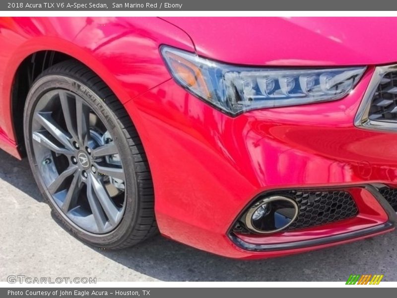 San Marino Red / Ebony 2018 Acura TLX V6 A-Spec Sedan