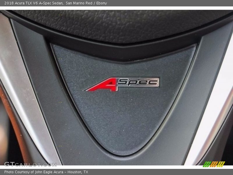 San Marino Red / Ebony 2018 Acura TLX V6 A-Spec Sedan