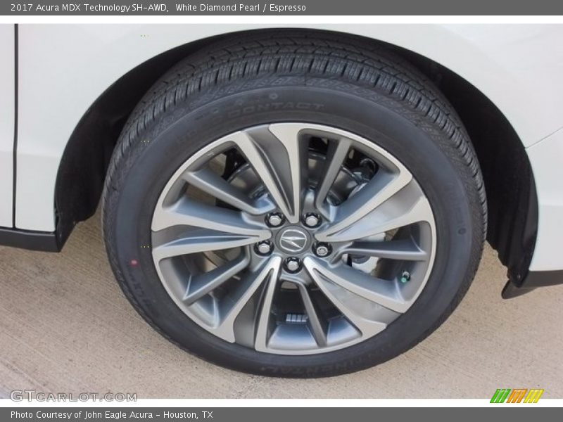 White Diamond Pearl / Espresso 2017 Acura MDX Technology SH-AWD