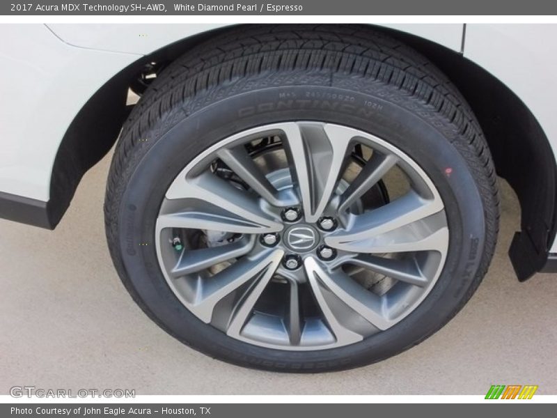 White Diamond Pearl / Espresso 2017 Acura MDX Technology SH-AWD