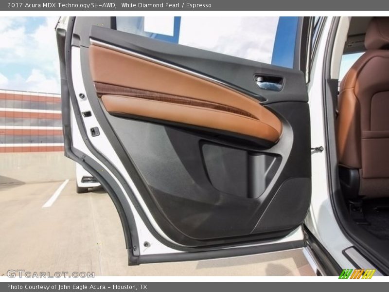 White Diamond Pearl / Espresso 2017 Acura MDX Technology SH-AWD