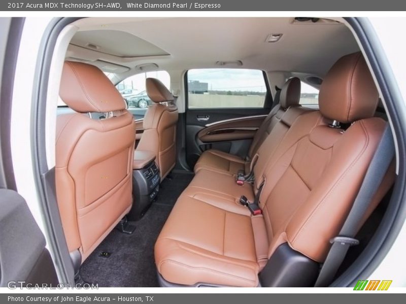 White Diamond Pearl / Espresso 2017 Acura MDX Technology SH-AWD
