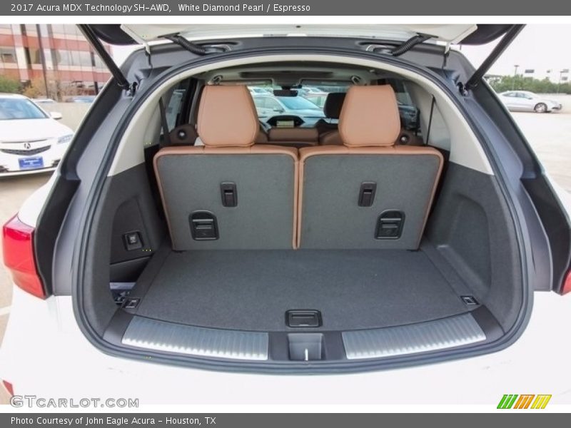White Diamond Pearl / Espresso 2017 Acura MDX Technology SH-AWD