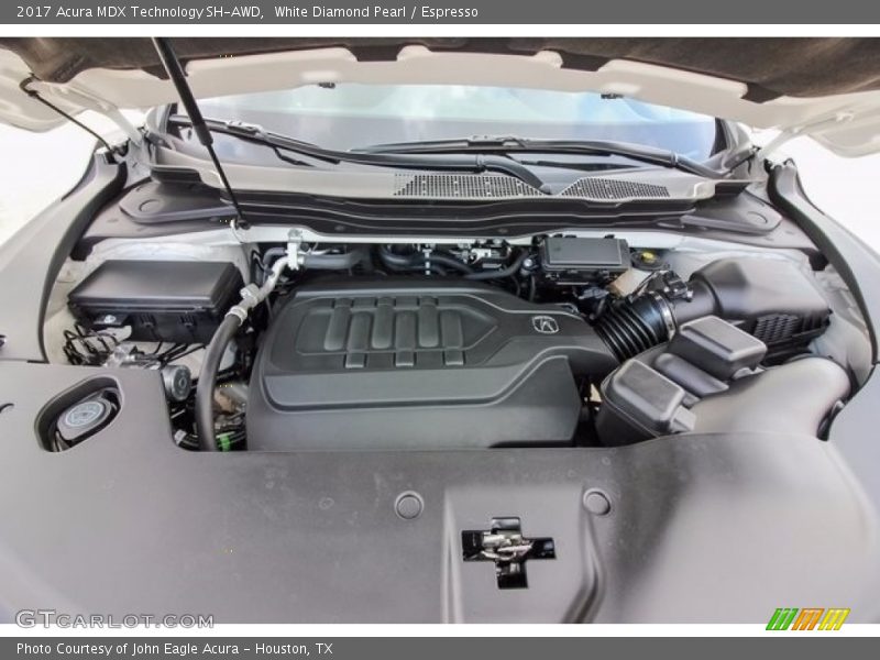 White Diamond Pearl / Espresso 2017 Acura MDX Technology SH-AWD