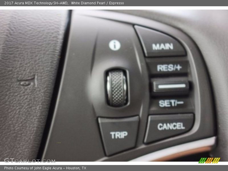 White Diamond Pearl / Espresso 2017 Acura MDX Technology SH-AWD
