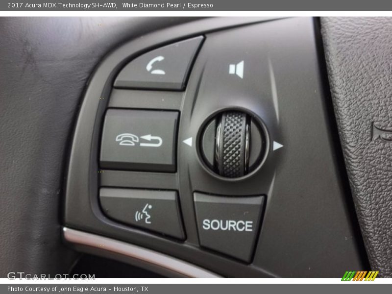 White Diamond Pearl / Espresso 2017 Acura MDX Technology SH-AWD
