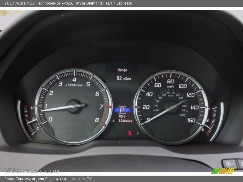 White Diamond Pearl / Espresso 2017 Acura MDX Technology SH-AWD