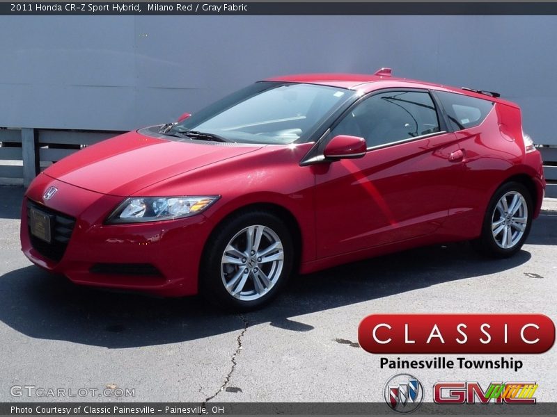 Milano Red / Gray Fabric 2011 Honda CR-Z Sport Hybrid