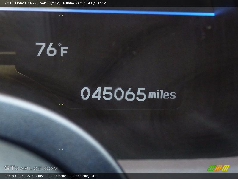 Milano Red / Gray Fabric 2011 Honda CR-Z Sport Hybrid