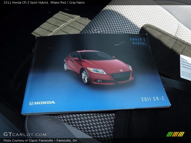 Milano Red / Gray Fabric 2011 Honda CR-Z Sport Hybrid