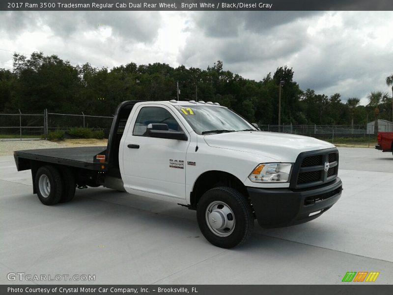 Bright White / Black/Diesel Gray 2017 Ram 3500 Tradesman Regular Cab Dual Rear Wheel