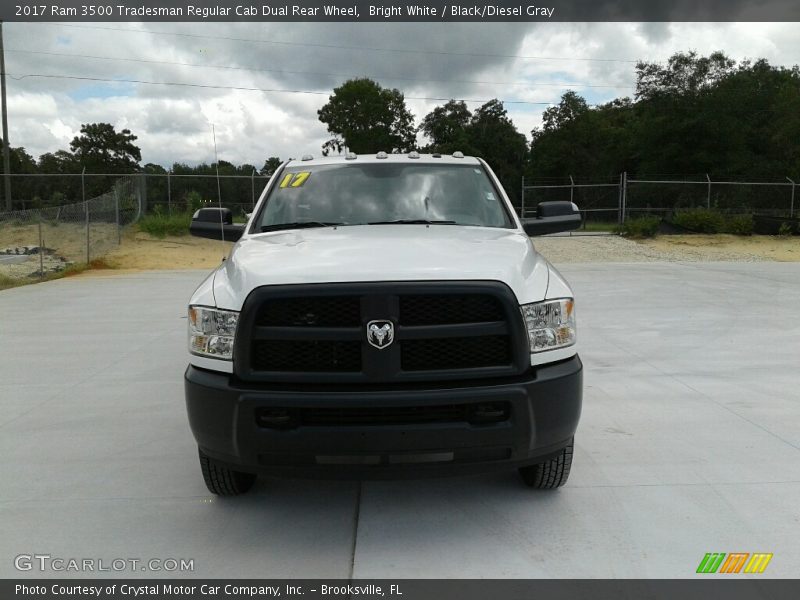 Bright White / Black/Diesel Gray 2017 Ram 3500 Tradesman Regular Cab Dual Rear Wheel