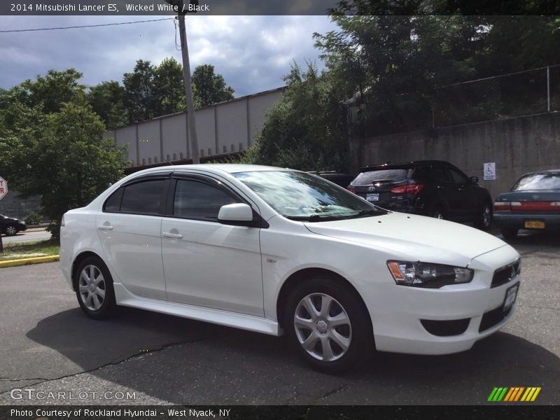 Wicked White / Black 2014 Mitsubishi Lancer ES