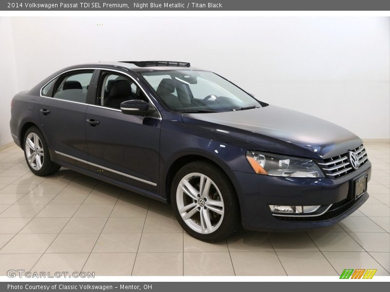 Night Blue Metallic / Titan Black 2014 Volkswagen Passat TDI SEL Premium