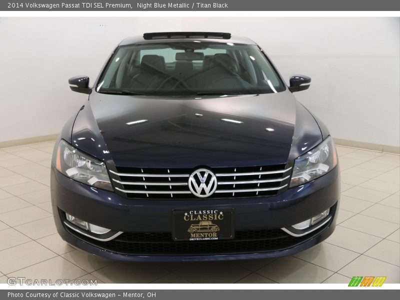 Night Blue Metallic / Titan Black 2014 Volkswagen Passat TDI SEL Premium