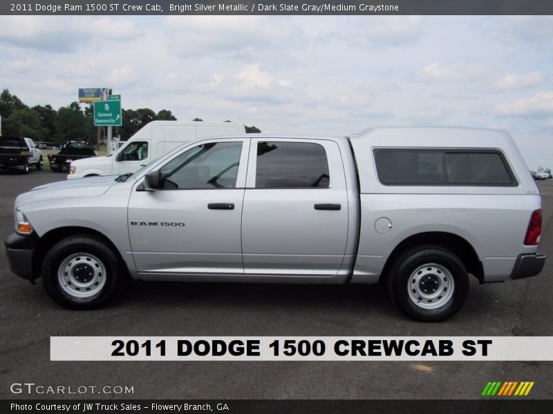 Bright Silver Metallic / Dark Slate Gray/Medium Graystone 2011 Dodge Ram 1500 ST Crew Cab