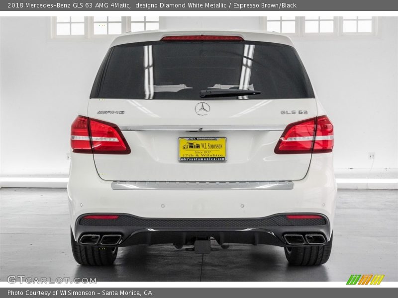 designo Diamond White Metallic / Espresso Brown/Black 2018 Mercedes-Benz GLS 63 AMG 4Matic